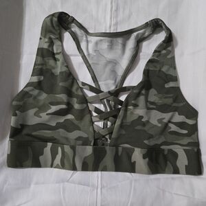 Victoria's Secret Green Camo Sports Bra